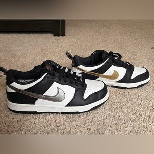 Nike Dunk Low Black White Metallic (GS)